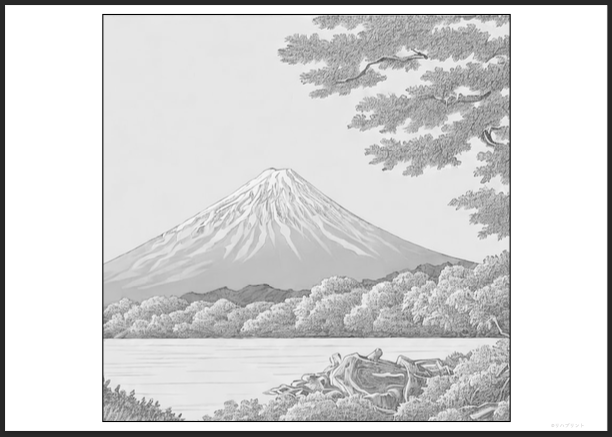 【塗り絵 - 絵が大きめ】富士山 - 日本の風景イラスト：リハビリ・高齢者・大人用塗り絵素材 - その1 by リハプリント