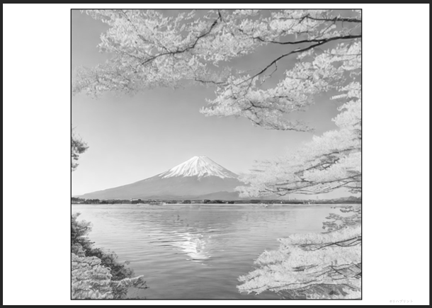 【塗り絵 - 絵が大きめ】富士山：湖畔 - 日本の風景イラスト：リハビリ・高齢者・大人用塗り絵素材 - その5 by リハプリント